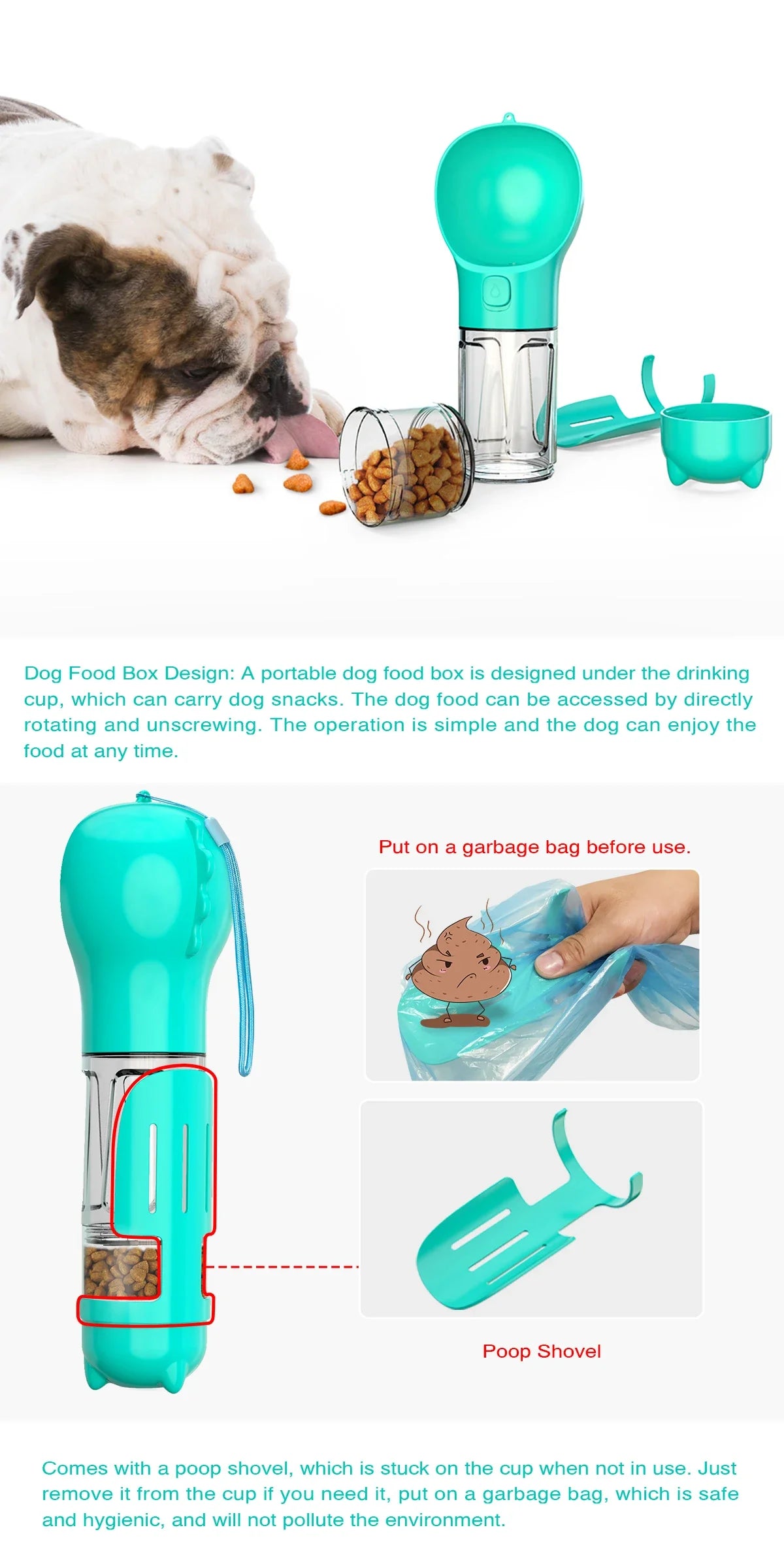 WildTail Essentials Portable cat and dog water bottle